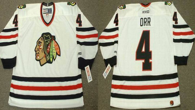 2019 Men Chicago Blackhawks #4 ORR White CCM NHL jerseys